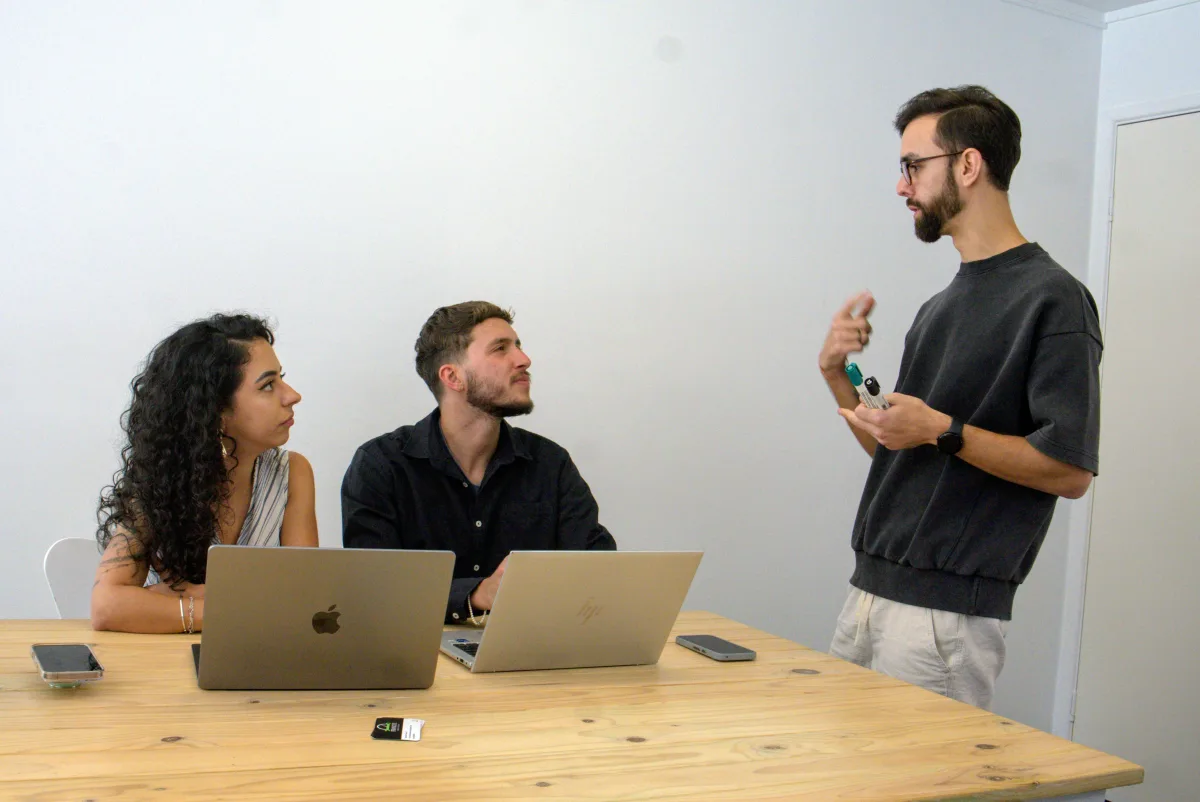 The Light Leads team setting up a client's AI receptionist